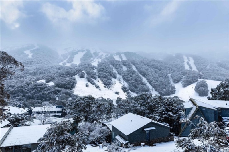 Thredbo village snow lifestyle view