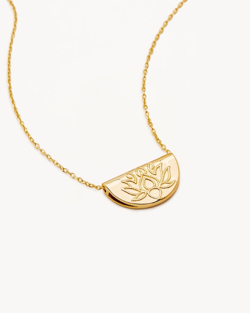 By Charlotte gold lotus necklace