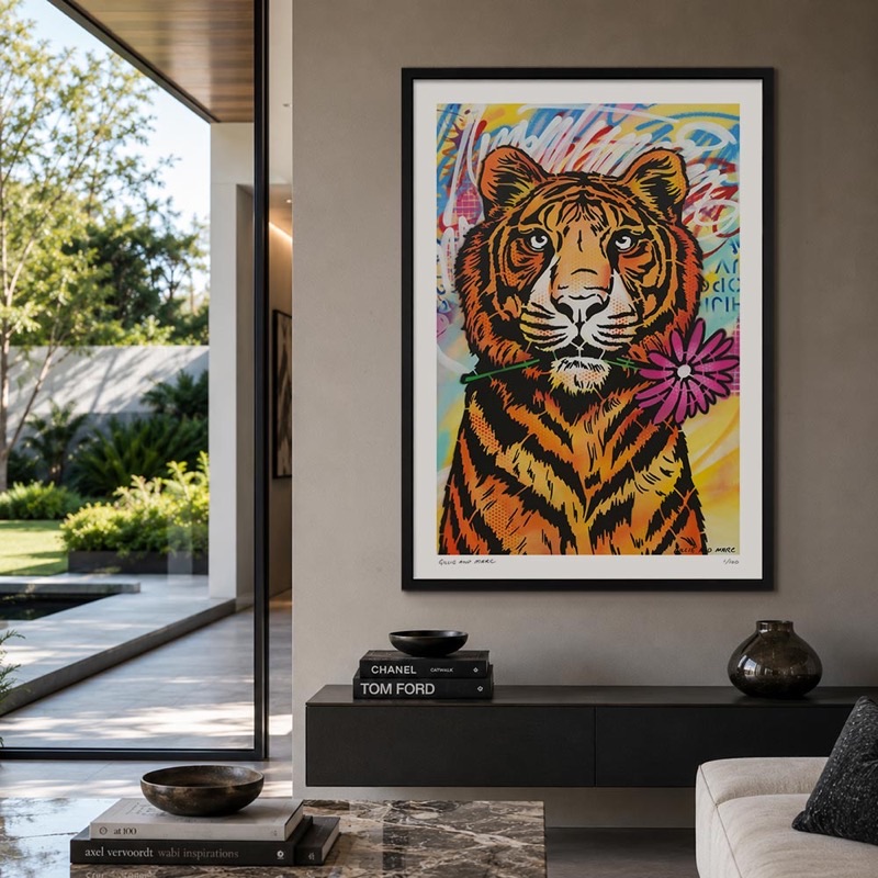 Gillie and Marc tiger artwork