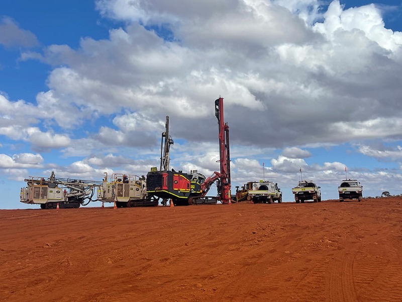 JSW Australia drill and blast operation at Western Range