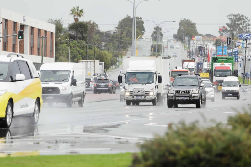 Road freight and commercial vehicles moving through the Link WA precinct