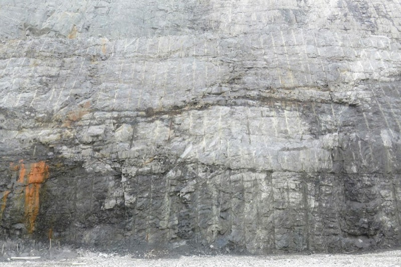 Blast design work at an open pit mining operation