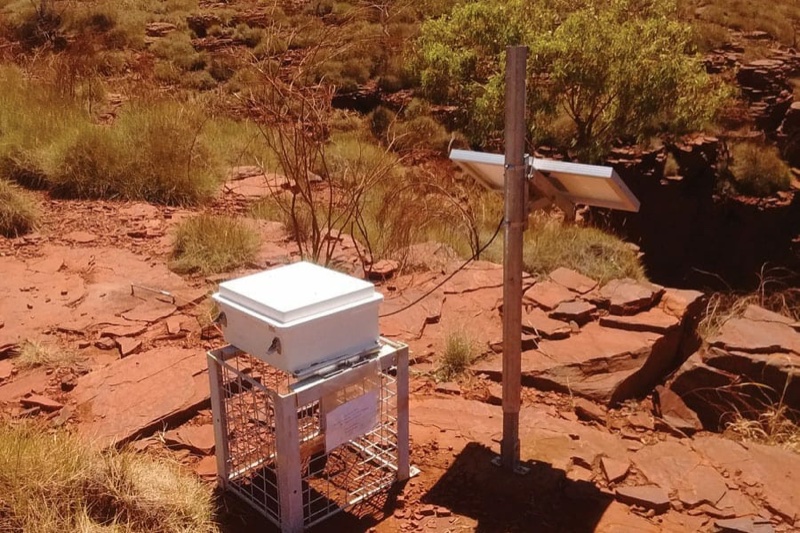 Blast monitoring equipment installed in the field