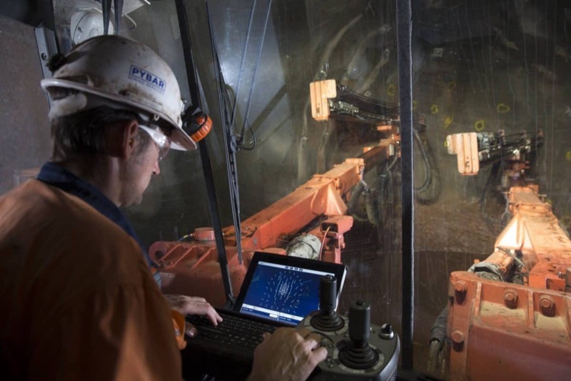 PYBAR hard-rock mining crew at work