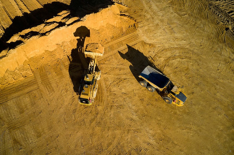 Aerial view of RJV earthworks in progress