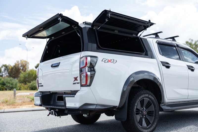 Trailcab canopy on a D-Max ute, open