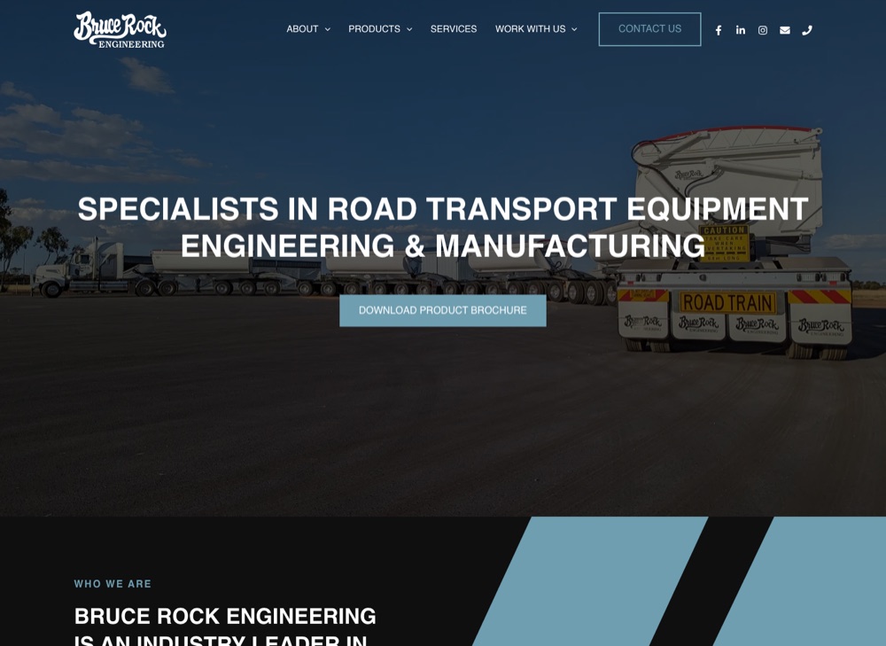 Bruce Rock Engineering website