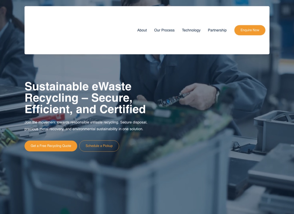E-waste Recyclers Australia website