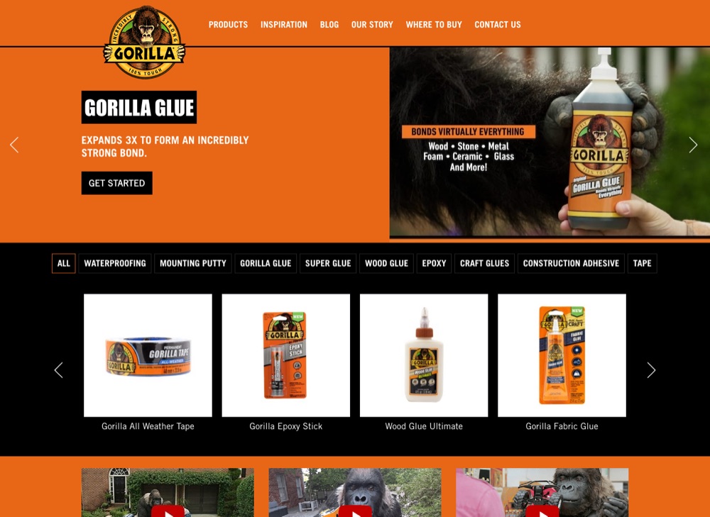 Gorilla Glue website