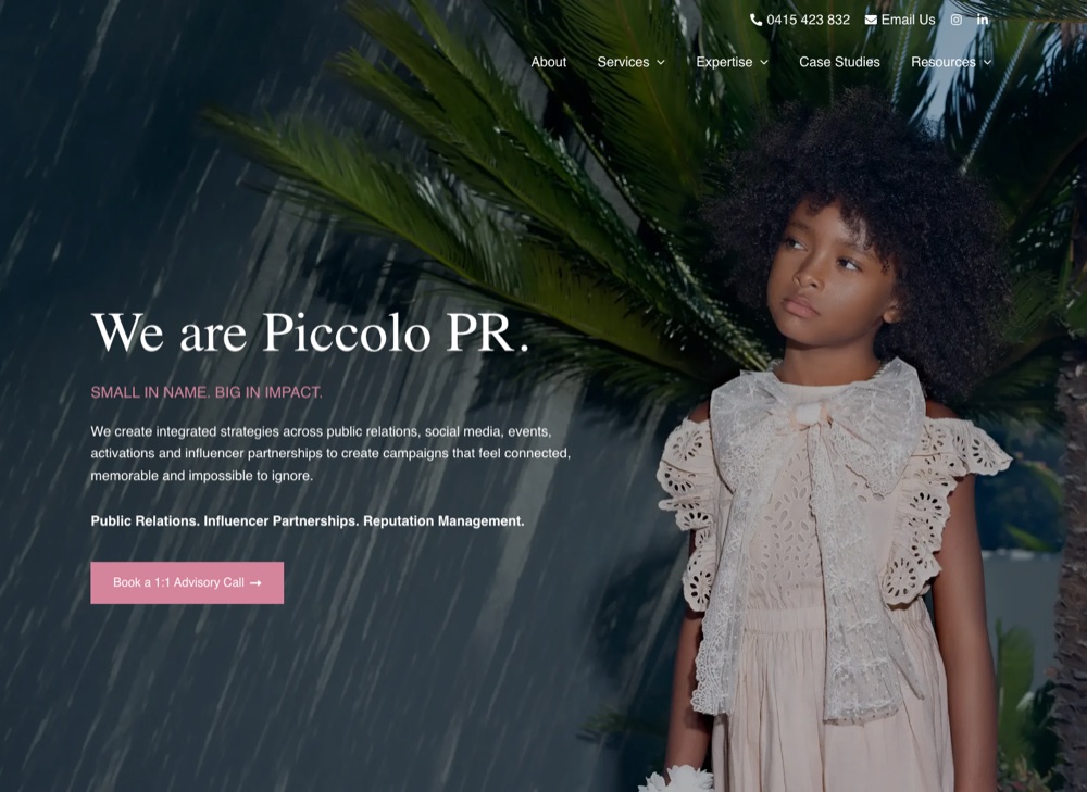 Piccolo PR website